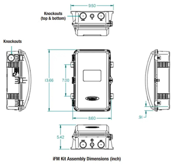 HEATCRAFT H IM iFM Intelligen Field Mount Kit - Assembly Dimensions