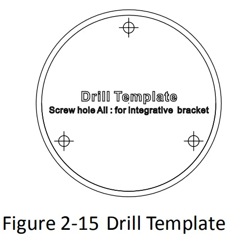 HIKVISION DS-2CE19H0T-AIT3ZF(C) Varifocal Dome and Turret and Bullet Camera - Drill Template
