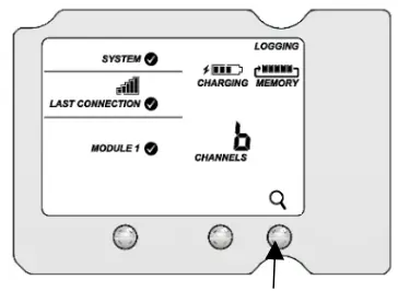 HOBO RXW WL xxx Water Level Sensor Interface - Search button