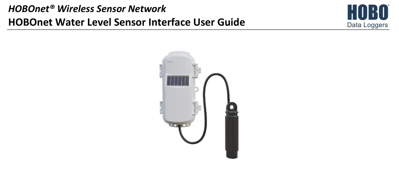 HOBO RXW Water Level Sensor Interface User Guide