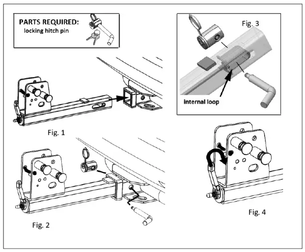 HOLLYWOOD RACKS HR1500 Hitch Mounted Electric Bike Rack - Parts1