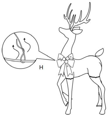 HOME ACCENTS Holiday 4 5ft Polar Wishes LED Deer with Bow - ASSEMBLY 7