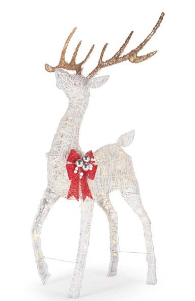 HOME ACCENTS Holiday 4 5ft Polar Wishes LED Deer with Bow - cover