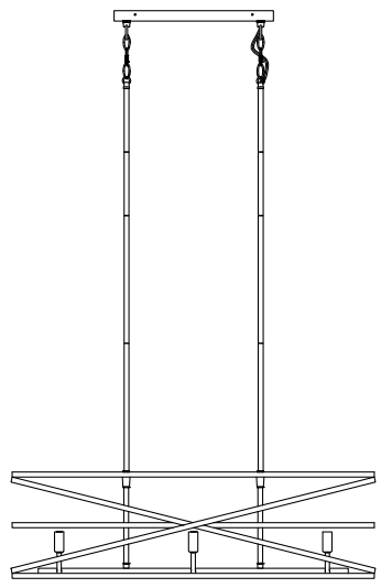 HOME DECORATORS COLLECTION RS20201020-3 Sarolta Sands 6 Light Island Pendant Light