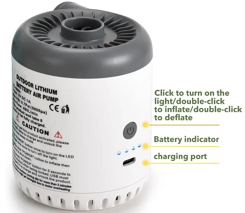 HOMENIZE-CQB01H-Portable-AiR-Pump-Ultra-Mini-Pump-features