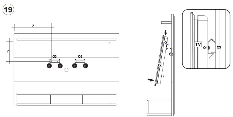 HOMESTOCK 87901 Wall Entertainment Center - assembly 15