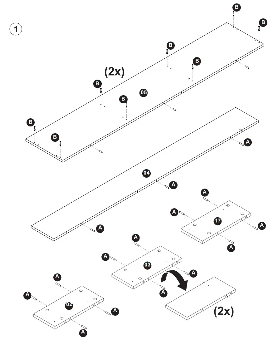 HOMESTOCK 87901 Wall Entertainment Center - assembly 5