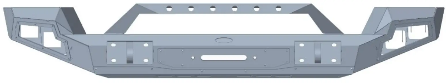 HOOKE ROAD BXG.3013-S Gladiator JT/JL Classic Front Bumper