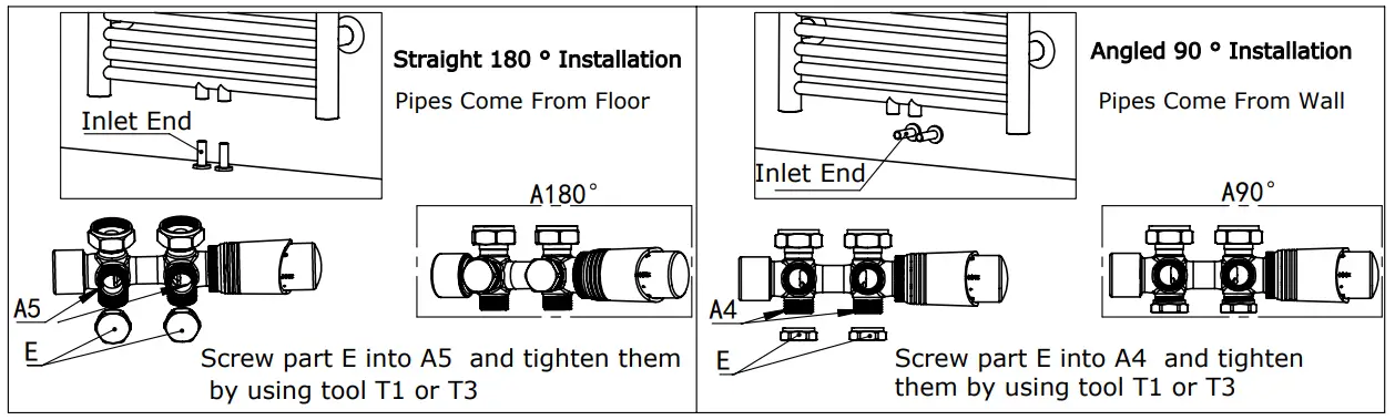 HUDSON Multi Functions Thermostatic Radiator H Valve - Parts List2