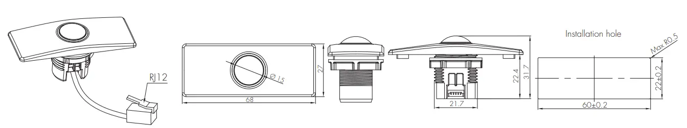 PIR & microwave sensor heads
