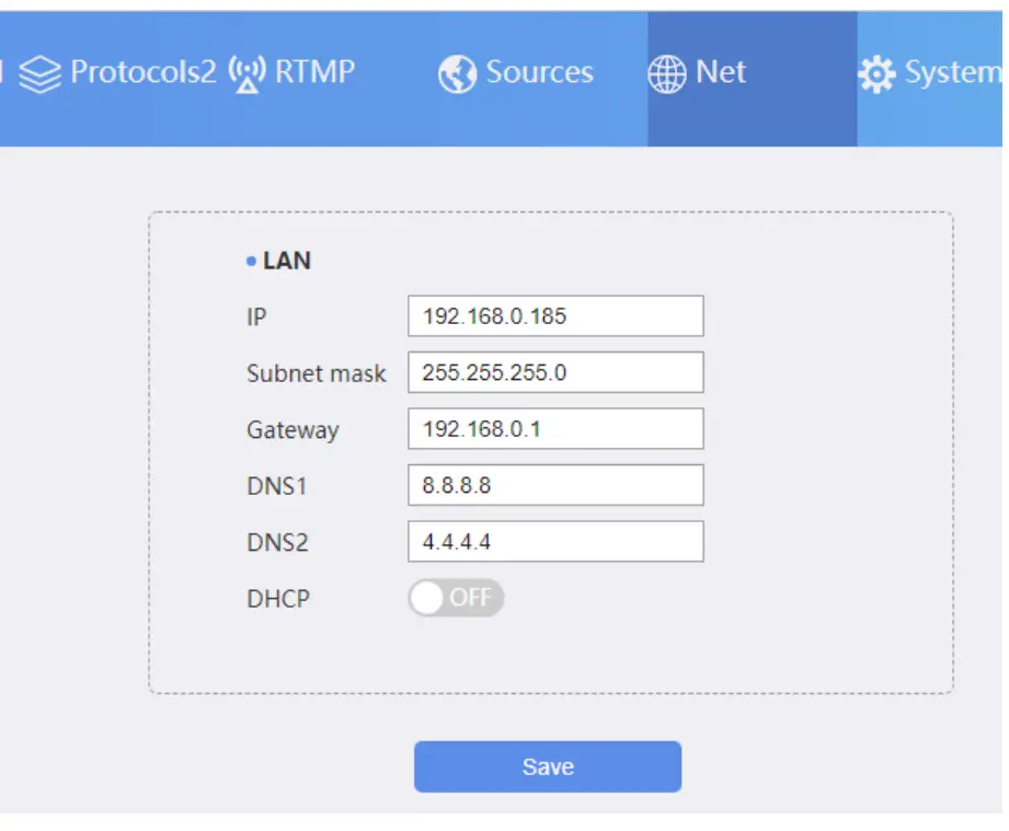 HaiweiTech H 264 Coral Heh Encoder - Adapt encoder’s network