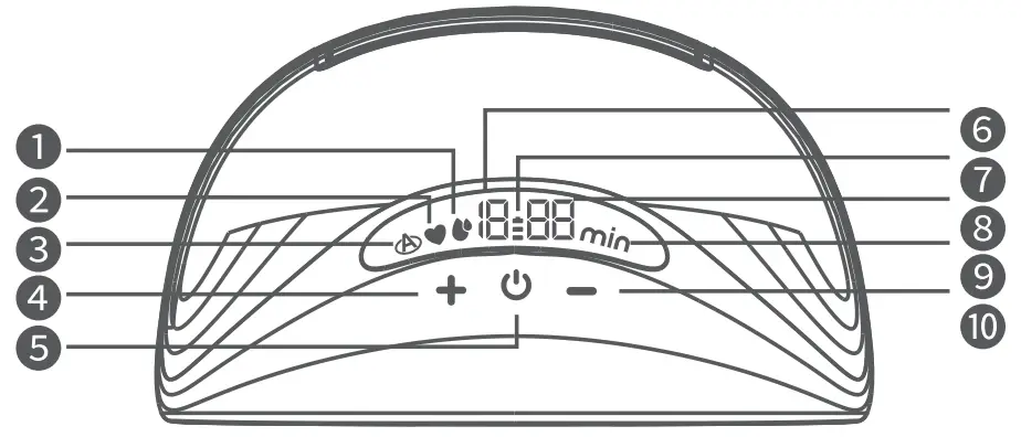 Henkion B0BKNZHXTH Double Wearable Breast Pumps Handsfree - Control Panel