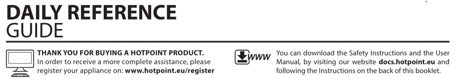 Hotpoint H2I HD526 UK Built-In Fully Integrated Dishwasher User Guide