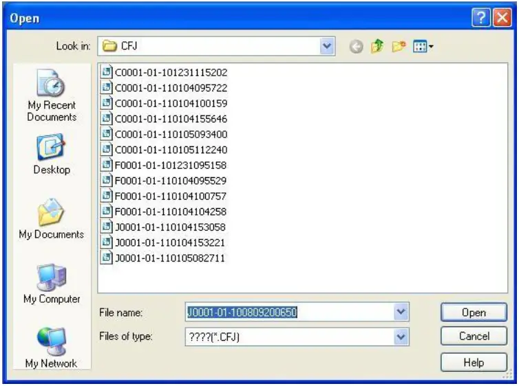 Huazheng HZFD 200 Battery Discharge Tester - File Open