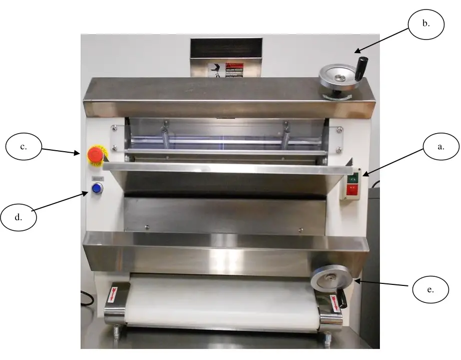 IBE PS500 Table Top Pizza Sheeter - Figure 3.1