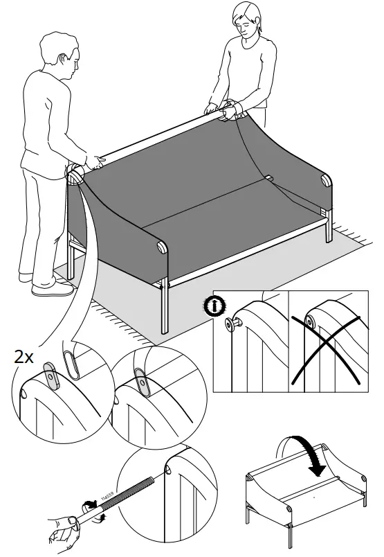 IKEA 111631 GRUVAN 2 Seat Sofa - Fig 11