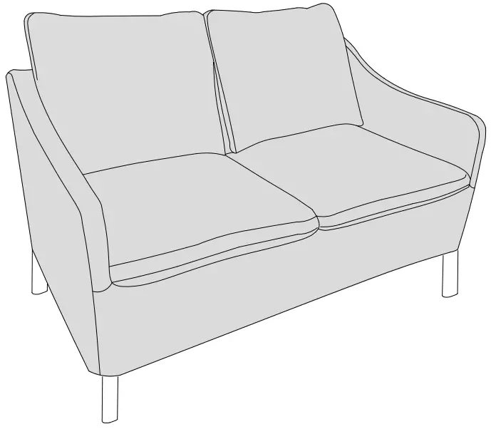 IKEA 111631 GRUVAN 2 Seat Sofa