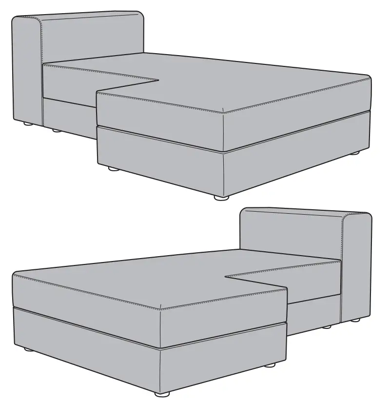IKEA 894.852.11 JÄTTEBO 4 Seat Modular Sofa 