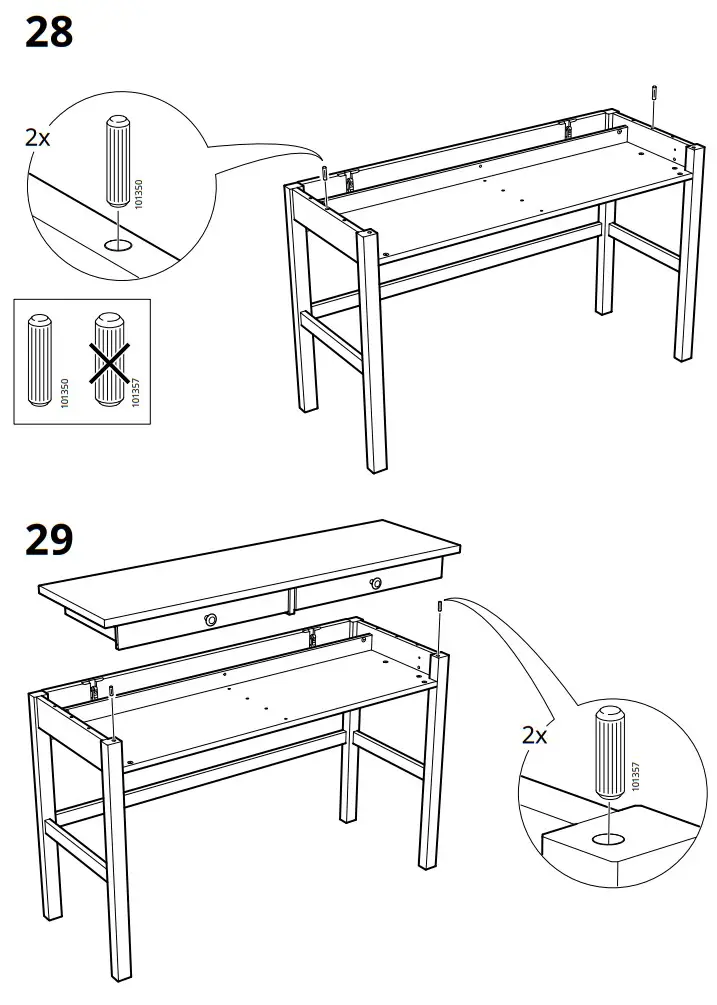 IKEA 903.632.23 HEMNES Desk with 2 Drawers - fig 17