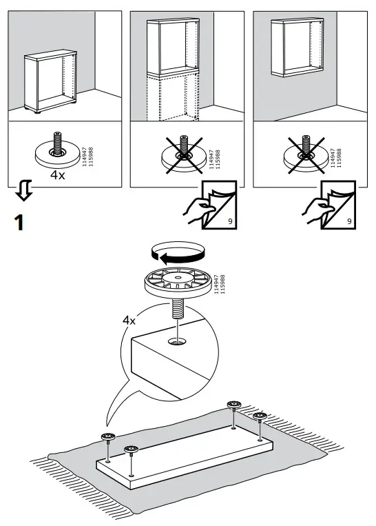 IKEA AA-1272028-9 Besta Frame White 60x20x38 cm - fig 3