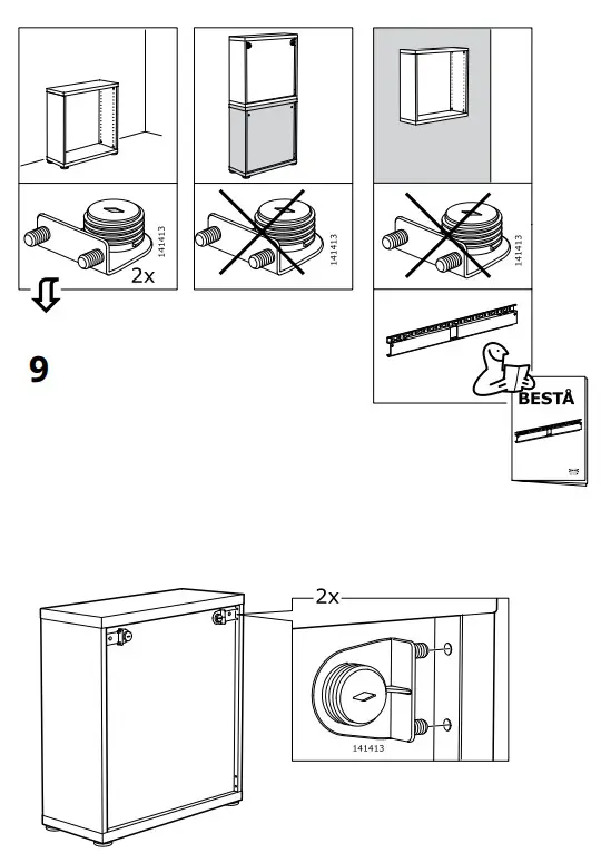IKEA AA-1272028-9 Besta Frame White 60x20x38 cm - fig 9
