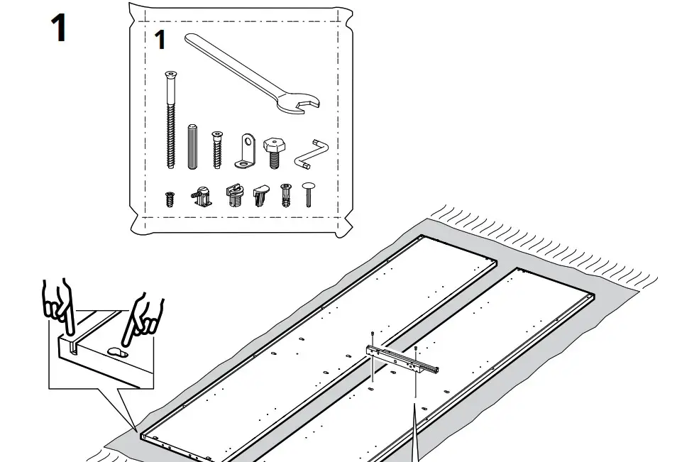 IKEA AA 2279317 2 Idanaes High Cabinet with Glass Doors and 1 Drawer - Product Overview 12
