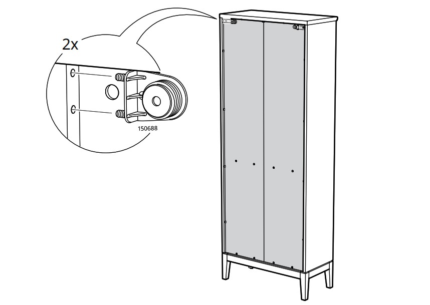 IKEA AA 2279317 2 Idanaes High Cabinet with Glass Doors and 1 Drawer - Product Overview 39