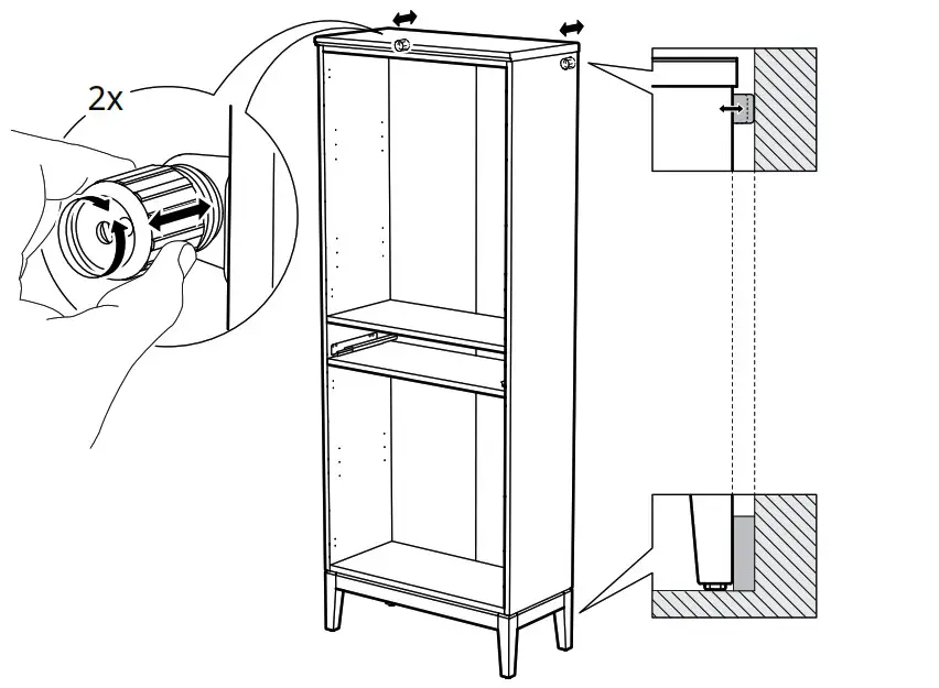 IKEA AA 2279317 2 Idanaes High Cabinet with Glass Doors and 1 Drawer - Product Overview 43
