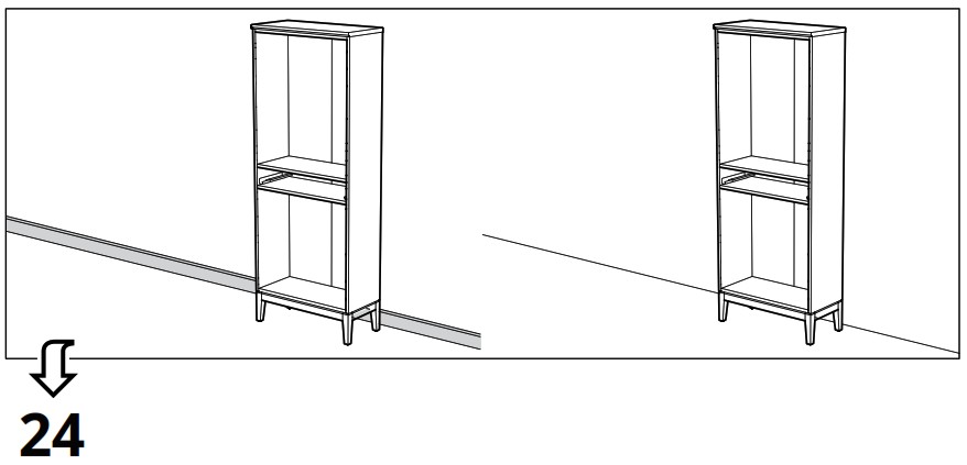 IKEA AA 2279317 2 Idanaes High Cabinet with Glass Doors and 1 Drawer - Product Overview 44