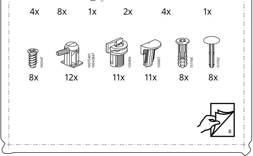 IKEA AA 2279317 2 Idanaes High Cabinet with Glass Doors and 1 Drawer - Product Overview 6
