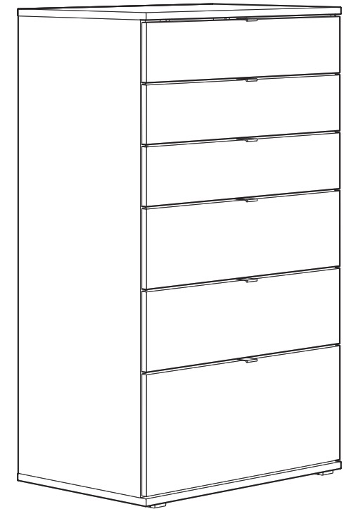 IKEA AA 2311856 4 VIHALS Chest of 6 Drawers - Cover