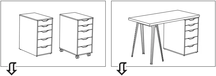 IKEA ALEX Drawer Unit White B6a