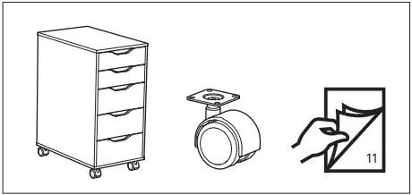 IKEA ALEX Drawer Unit White B7b