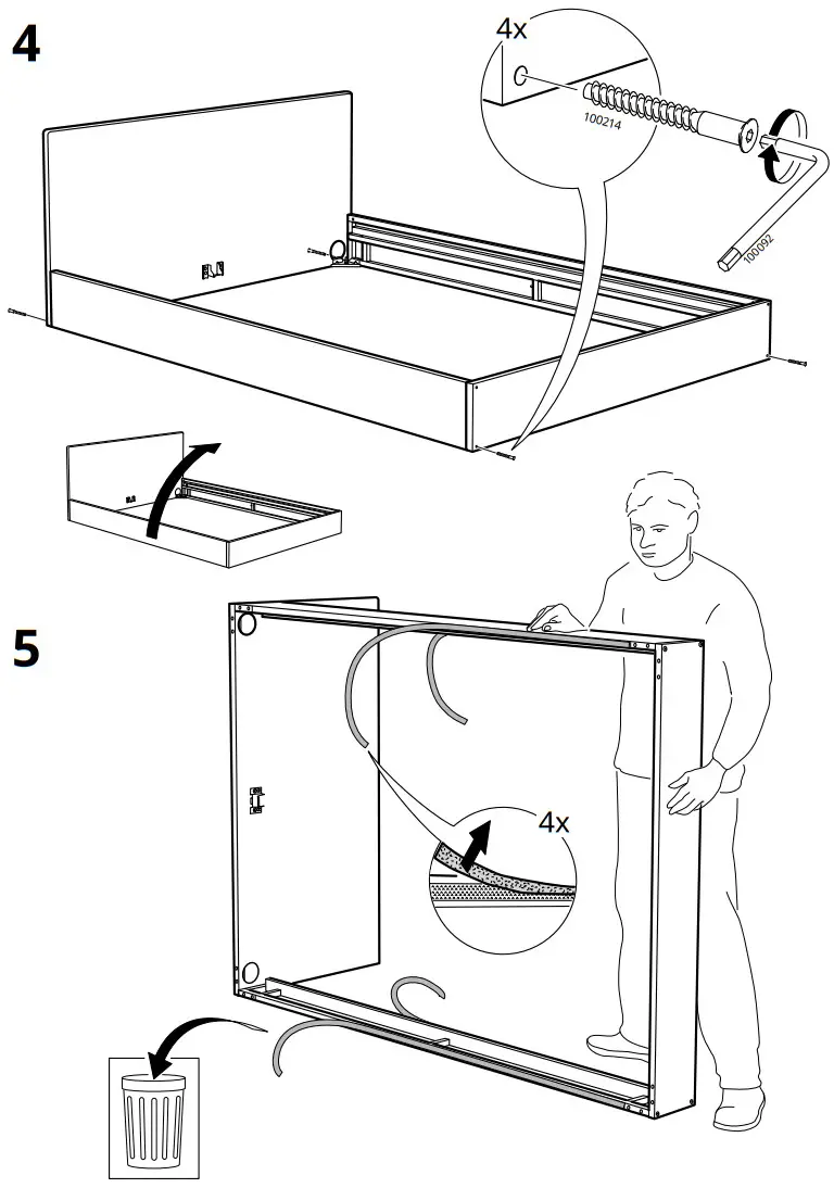 IKEA FALUDDEN Upholstered Bed Frame - FIGURE 6