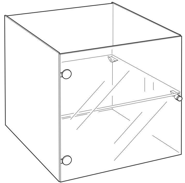 IKEA KALLAX Glass Door Cabinet - Featured Image