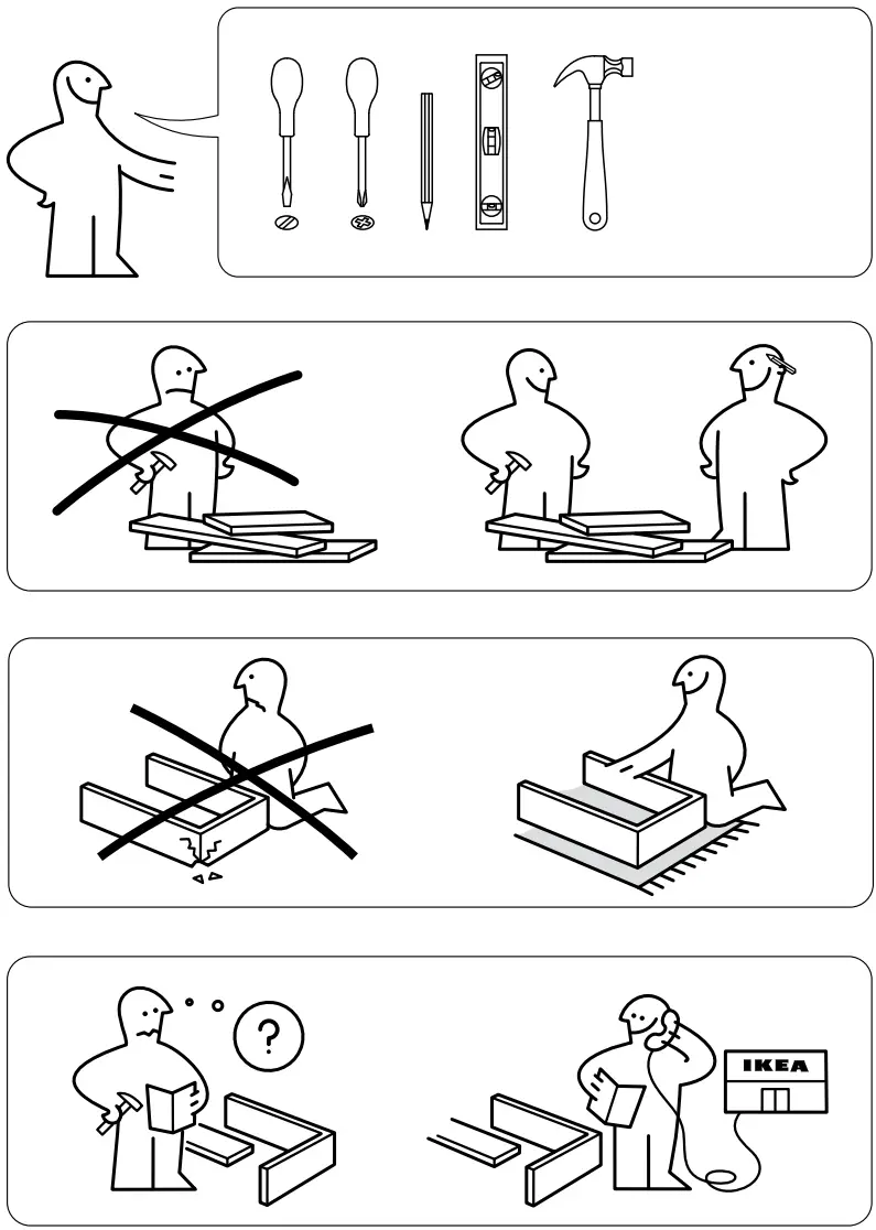 IKEA KALLAX Shelving Unit with Underframe - Safety