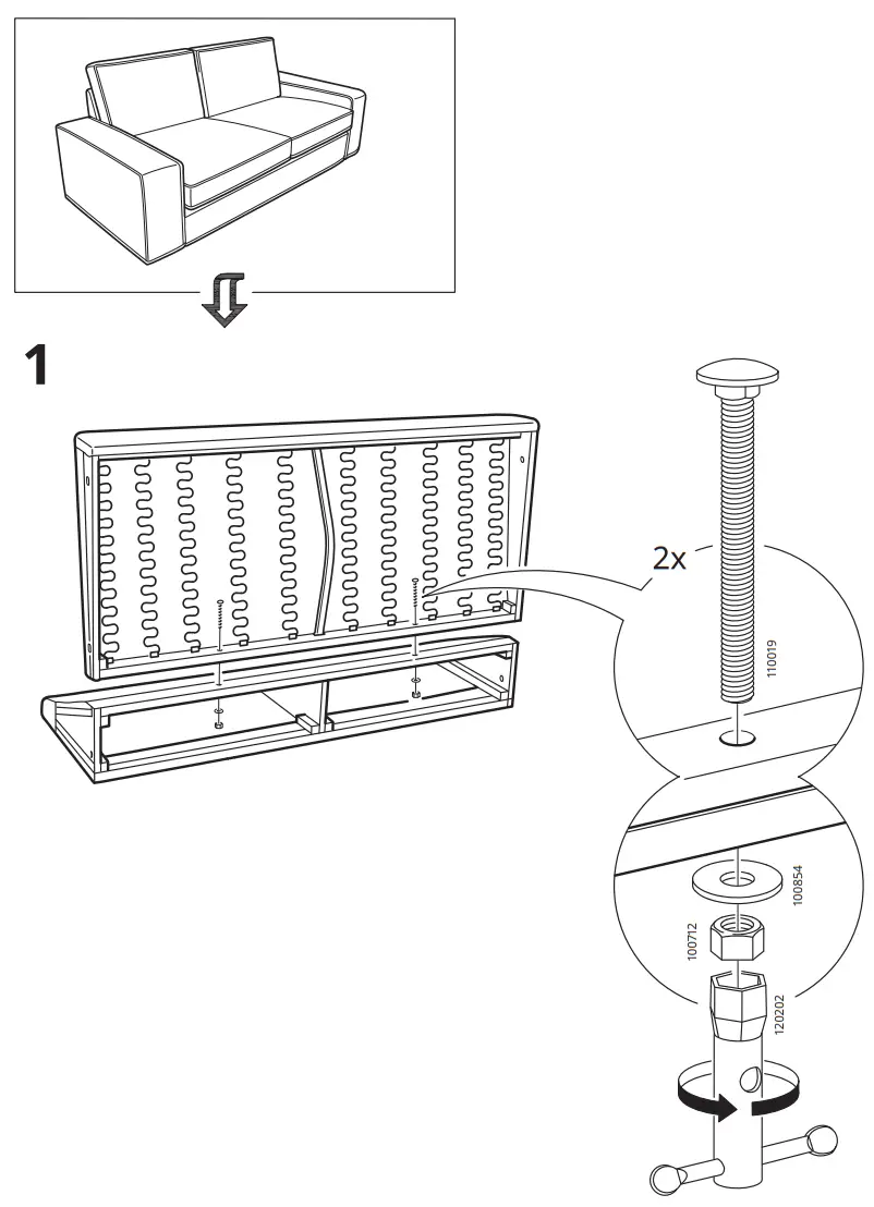 IKEA KIVIK Compact 2 Seat Sofa - Feager2
