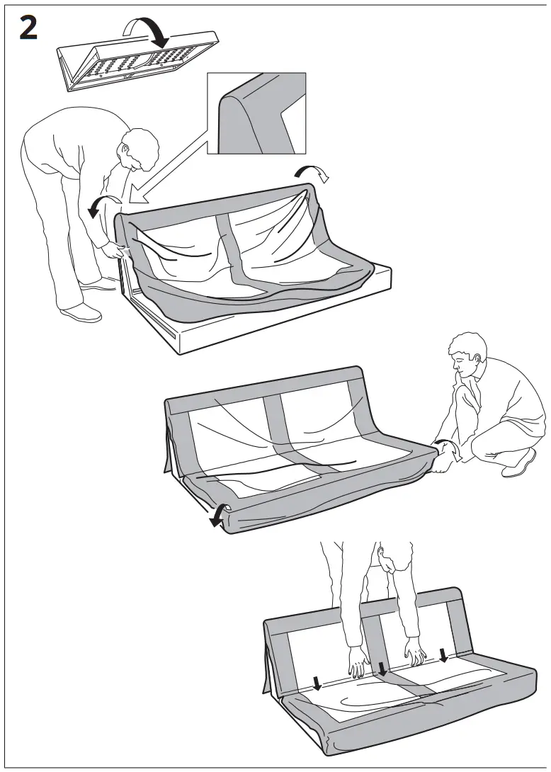 IKEA KIVIK Compact 2 Seat Sofa - Feager4