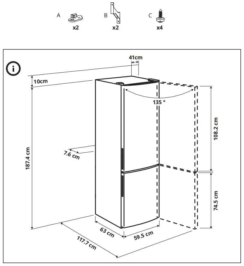 IKEA MEDGÅNG Fridge Freezer - fig3