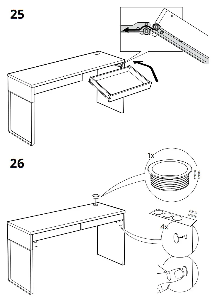 IKEA MICKE Corner Workstation White 100x142 cm - IKEA MICKE Corner Workstation White 100x142 cm - fig 16