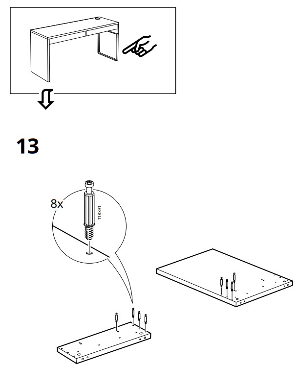 IKEA MICKE Corner Workstation White 100x142 cm - IKEA MICKE Corner Workstation White 100x142 cm - fig 17