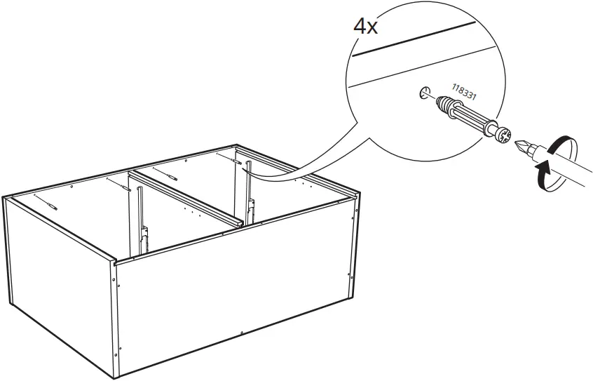 IKEA TONSTAD Sideboard Oak Veneer 121x47x90 cm - c10