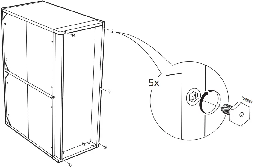 IKEA TONSTAD Sideboard Oak Veneer 121x47x90 cm - c27