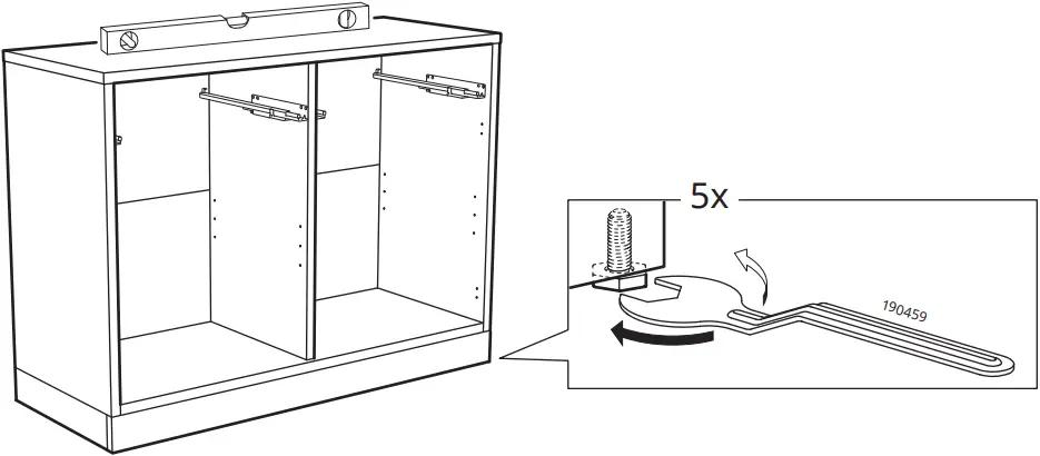 IKEA TONSTAD Sideboard Oak Veneer 121x47x90 cm - c29