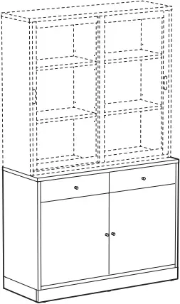 IKEA TONSTAD Sideboard Oak Veneer 121x47x90 cm - c31