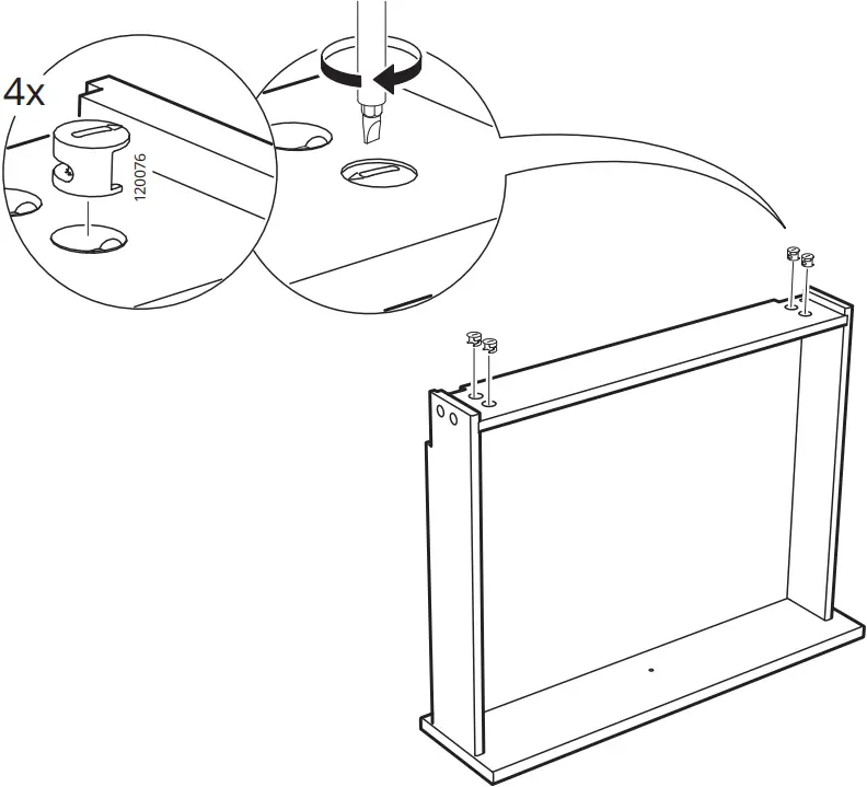 IKEA TONSTAD Sideboard Oak Veneer 121x47x90 cm - e15