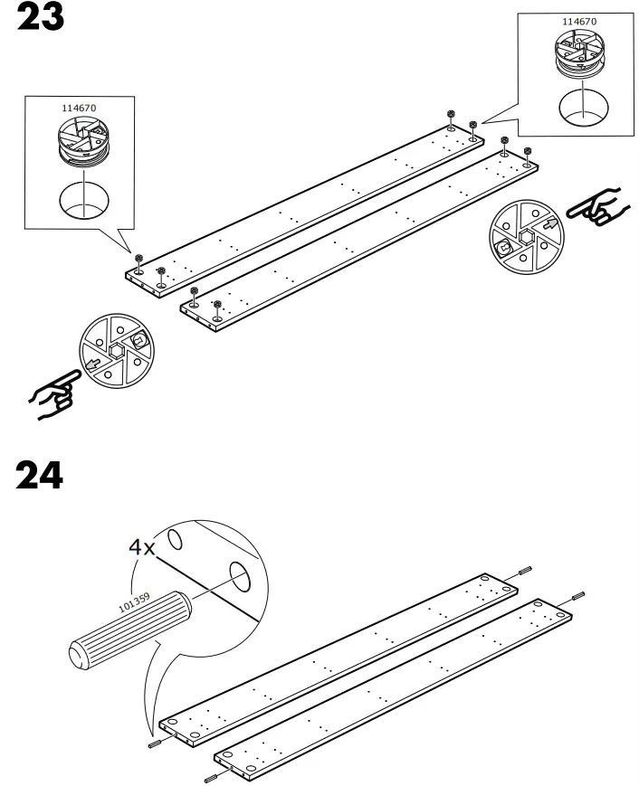 IKEA YTTERVAG Four Poster Bed Frame -Fig 13