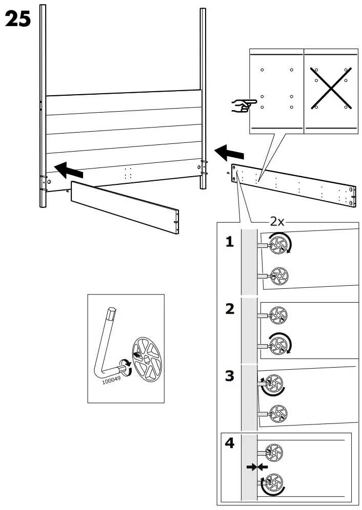IKEA YTTERVAG Four Poster Bed Frame -Fig 14