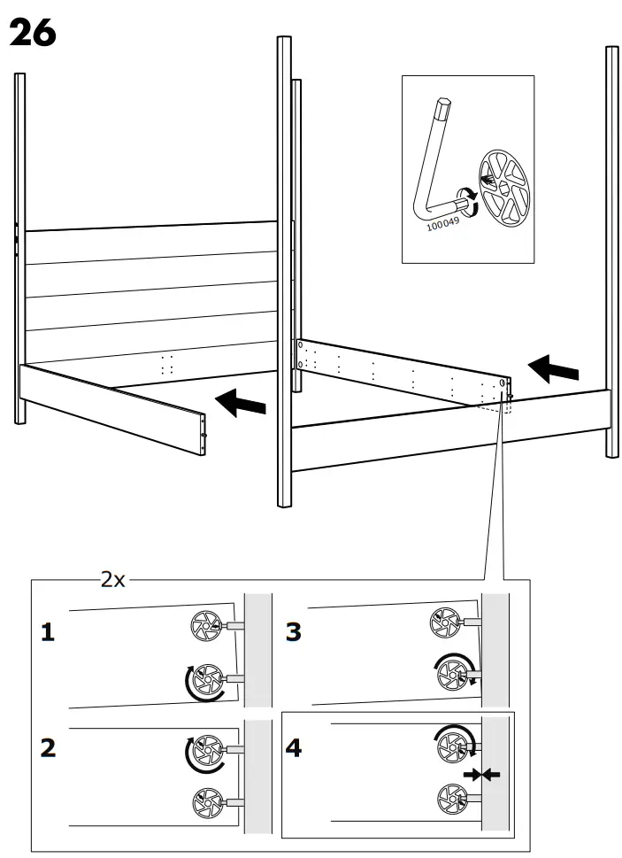 IKEA YTTERVAG Four Poster Bed Frame -Fig 15