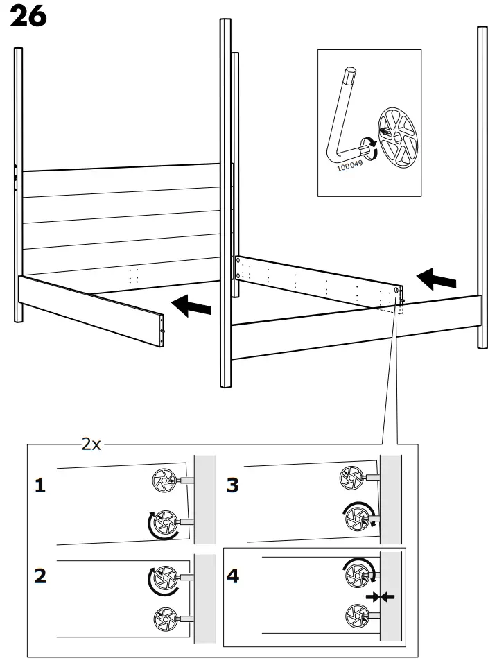 IKEA YTTERVAG Four Poster Bed Frame -Fig 16